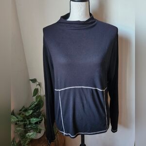 Old Navy xxl black white UltraLite Mock-Neck Top Featuring UltraLite, light-as-